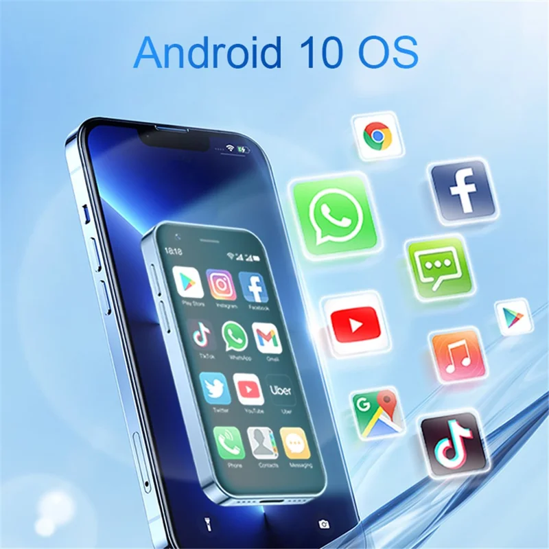 SOYES XS16 3 Inch 4G Mini Smartphone Android 10 5MP Dual SIM Cellphone, 2+16GB - Black