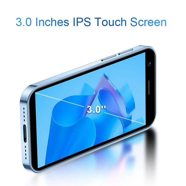 SOYES XS16 Android 10 5MP Dual SIM Mini Handy 3 Zoll 4G Smartphone, 3+64GB - Blau 