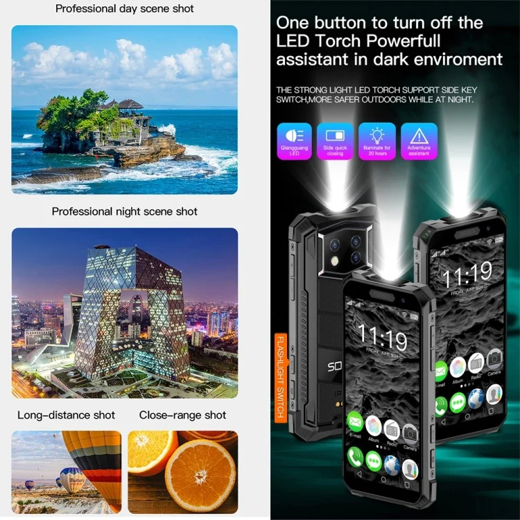 SOYES S10 Max 6+128GB 3.5 Inch Android 10.0 4G Mini Rugged Smartphone Support Dual Cards - EU Plug