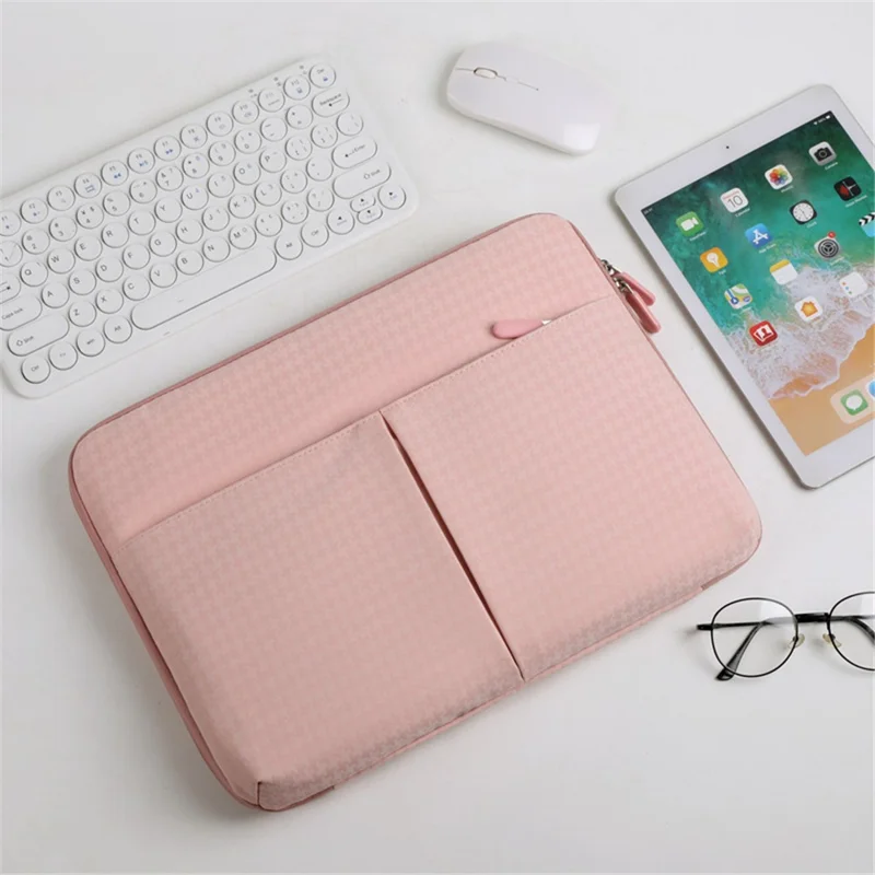 Ultra-Thin Sleeve Bag for 11-inch Tablets Oxford Fabric Carrying Case Portable Bag - Pink