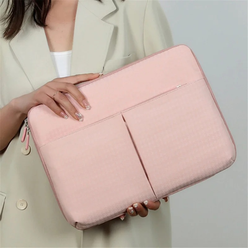 Ultra-Thin Sleeve Bag for 11-inch Tablets Oxford Fabric Carrying Case Portable Bag - Pink