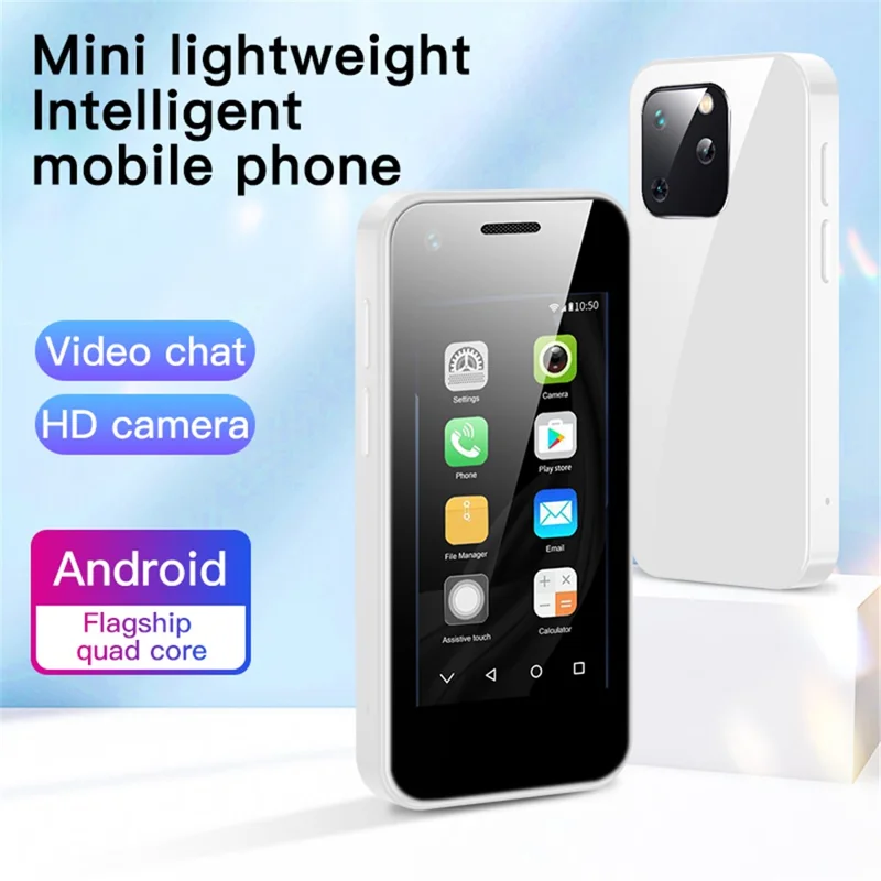 SOYES XS13 2.45-inch Smartphone 2GB+16GB MT6580 Double Camera 3G Mini Cellphone - White