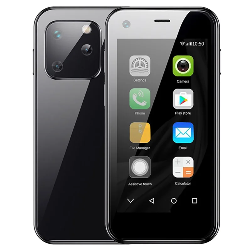 SOYES XS13 2.45-inch Smartphone 2GB+16GB MT6580 Double Camera 3G Mini Cellphone - Black