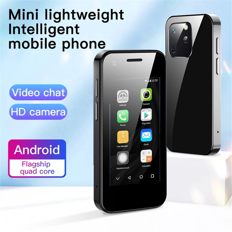 SOYES XS13 2.45-inch Smartphone 2GB+16GB MT6580 Double Camera 3G Mini Cellphone - Black