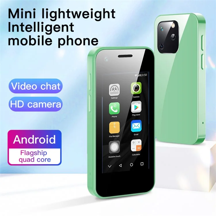 SOYES XS13 2.45-inch Smartphone 2GB+16GB MT6580 Double Camera 3G Mini Cellphone - Green
