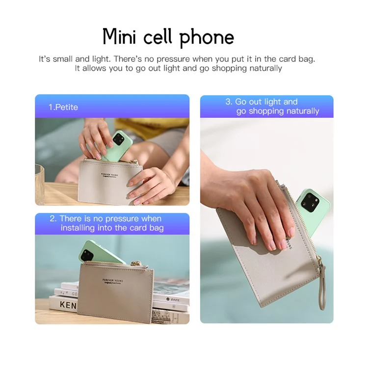 SOYES XS13 2.45-inch Smartphone 2GB+16GB MT6580 Double Camera 3G Mini Cellphone - Green