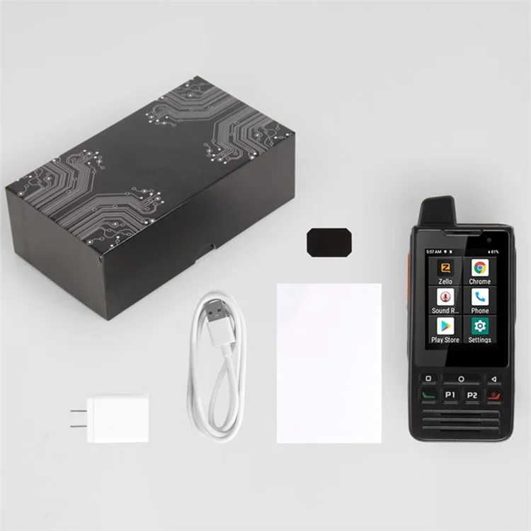 UNIWA F60 2.8-inch Phone IP68 Waterproof Zello Radio 4G Smartphone with NFC and SOS Button - Black / EU Plug
