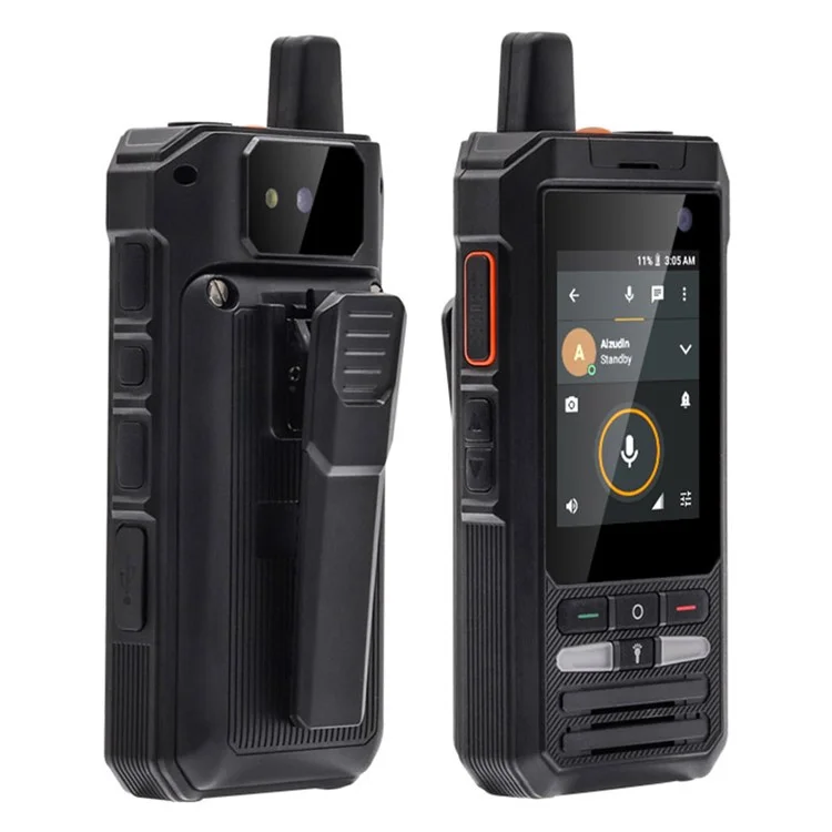 UNIWA F80S Telefono POC Intercom Globale 4G Android Smartphone con Torcia - Nero / Spina UK