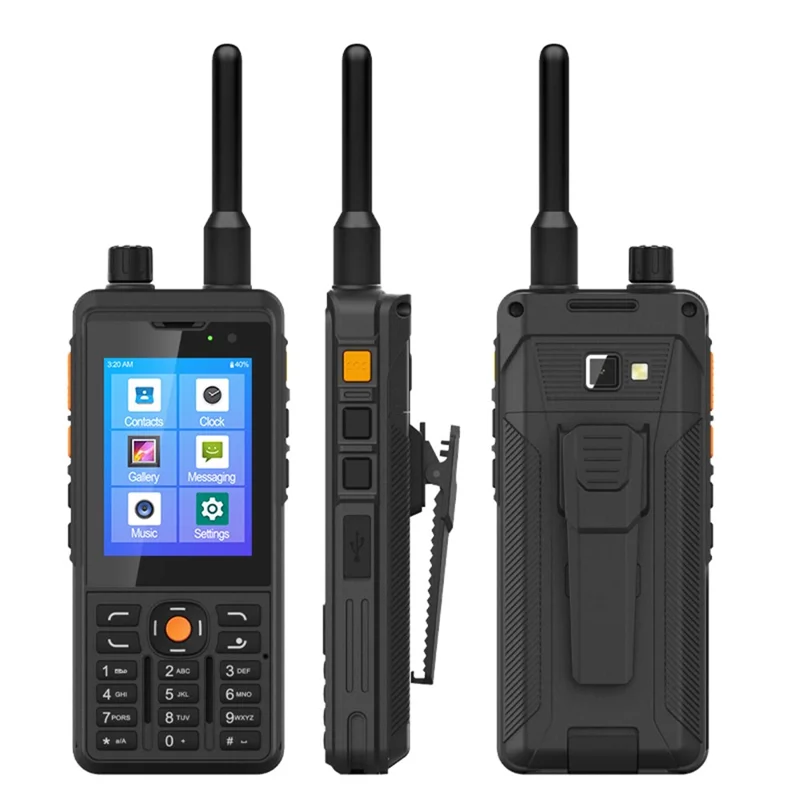 UNIWA P5 2.8 Inch NFC Walkie Talkie Android 9.0 4G Smartphone Support Zello POC, 4G LTE Network+UHF Analog Version - Black / US Plug