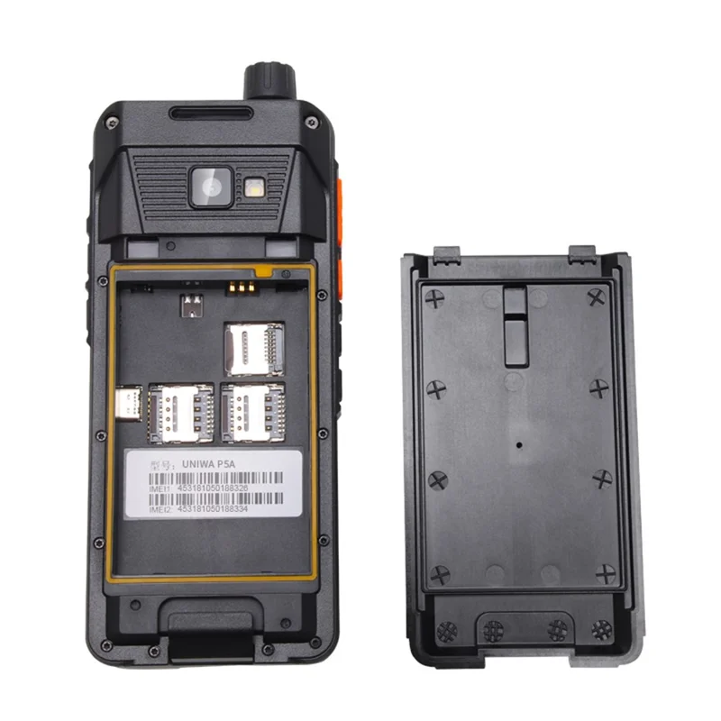 UNIWA P5 2.8 Inch NFC Walkie Talkie Android 9.0 4G Smartphone Support Zello POC, 4G LTE Network+UHF Analog Version - Black / US Plug