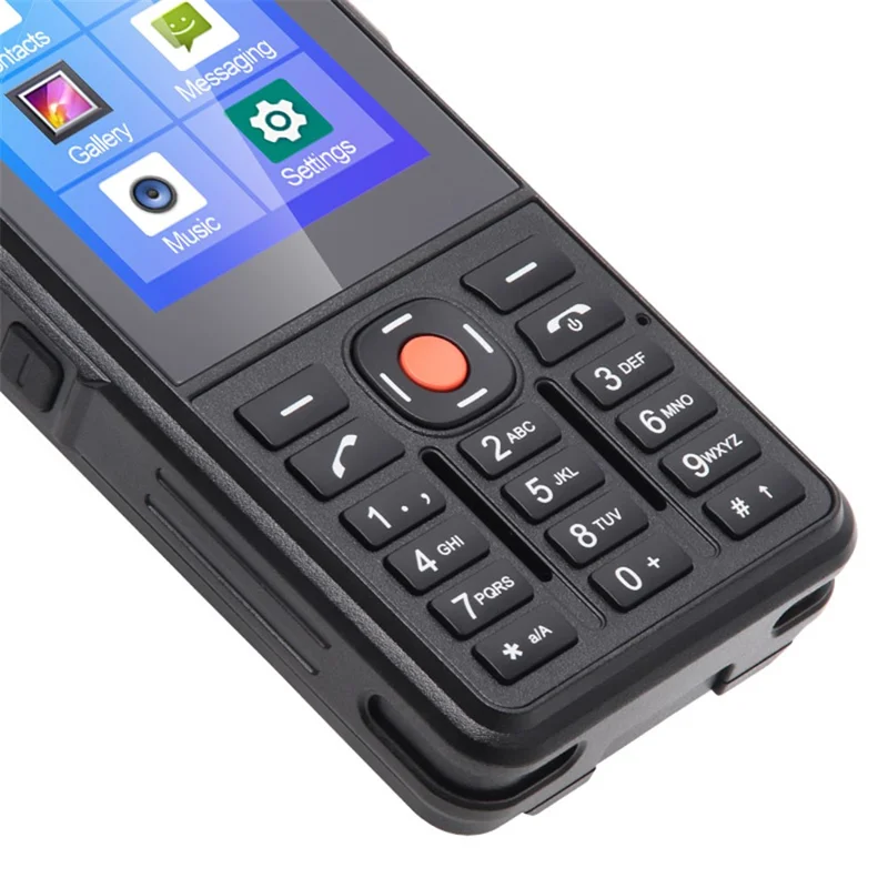 UNIWA P5 2.8 Inch NFC Walkie Talkie Android 9.0 4G Smartphone Support Zello POC, 4G LTE Network+UHF Analog Version - Black / US Plug