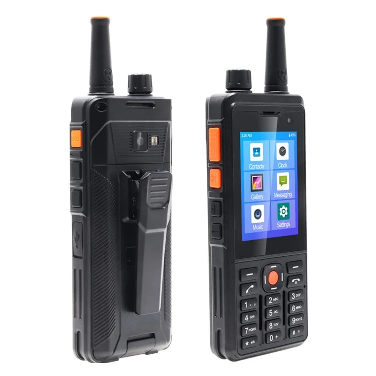 UNIWA P5 2.8 Zoll Android 9.0 NFC Walkie Talkie 4G Smartphone mit Unterstützung für Zello POC, 4G LTE-Netzwerk + UHF DMR-Version - Schwarz / AU-Stecker