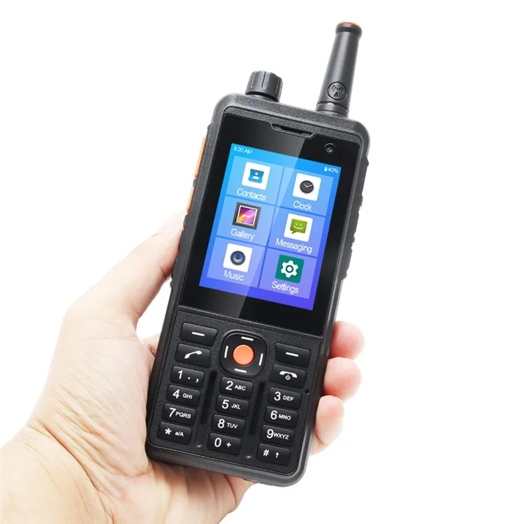 UNIWA P5 2.8 Zoll Android 9.0 NFC Walkie Talkie 4G Smartphone mit Unterstützung für Zello POC, 4G LTE-Netzwerk+UHF DMR Version - Schwarz / UK-Stecker