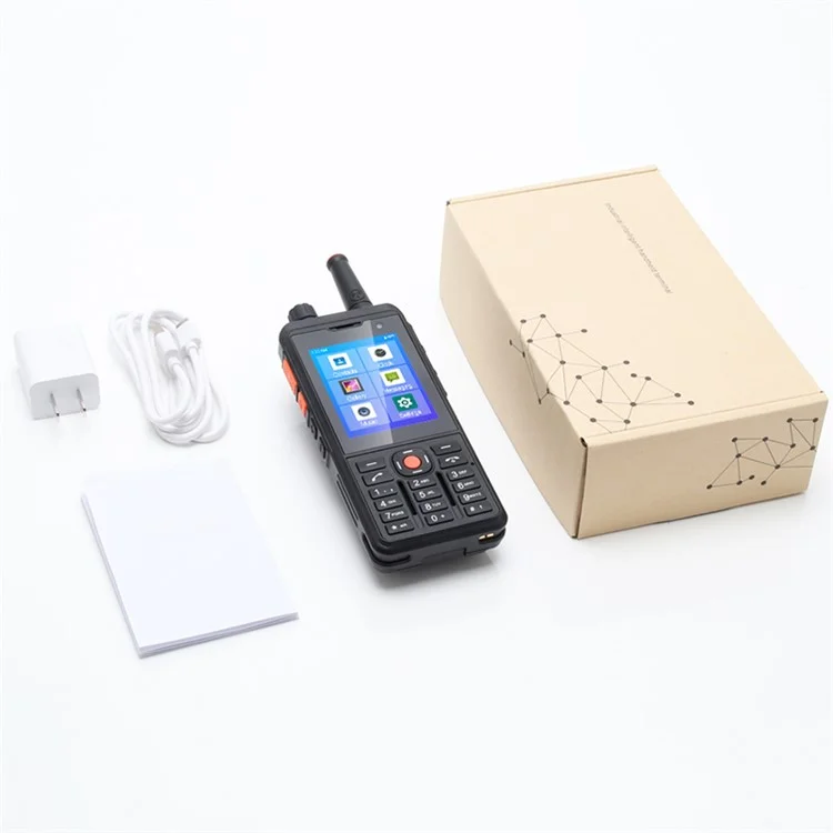 UNIWA P5 2.8 Zoll Android 9.0 NFC Walkie Talkie 4G Smartphone mit Unterstützung für Zello POC, 4G LTE-Netzwerk+UHF DMR Version - Schwarz / UK-Stecker