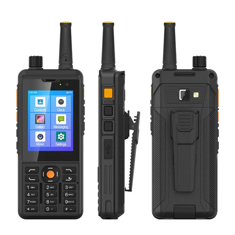 UNIWA P5 2.8 Zoll Android 9.0 NFC Walkie Talkie 4G Smartphone mit Unterstützung für Zello POC, 4G LTE-Netzwerk+UHF DMR Version - Schwarz / UK-Stecker