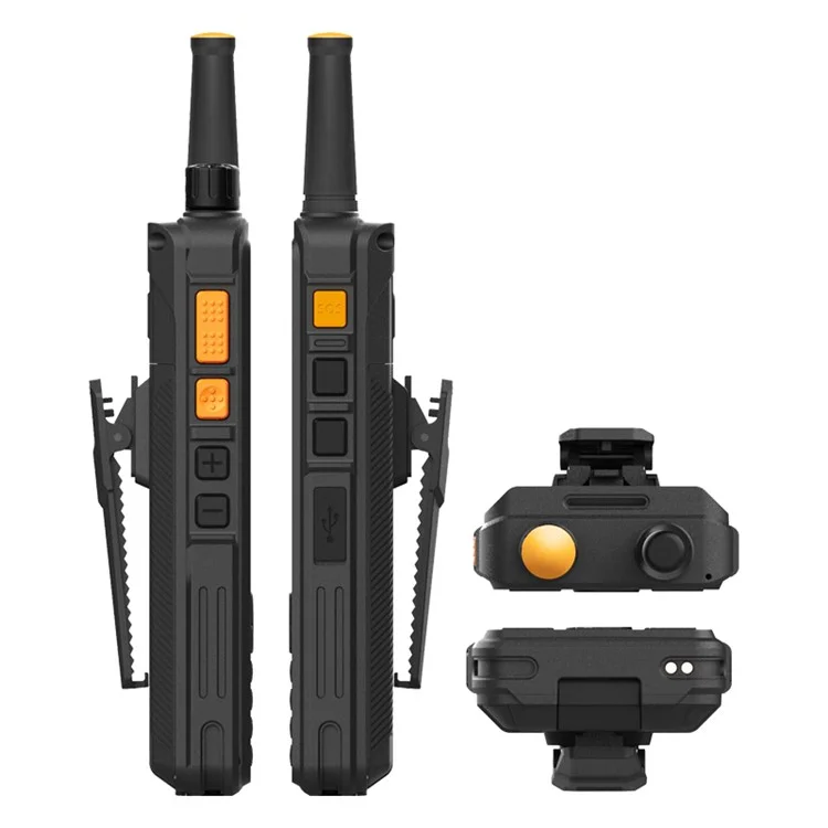UNIWA P5 2.8 Zoll Android 9.0 NFC Walkie Talkie 4G Smartphone mit Unterstützung für Zello POC, 4G LTE-Netzwerk+UHF DMR Version - Schwarz / UK-Stecker