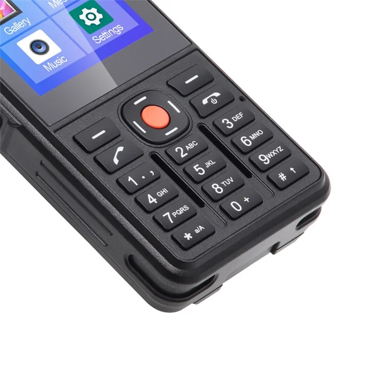 UNIWA P5 2.8 Zoll Android 9.0 NFC Walkie Talkie 4G Smartphone mit Unterstützung für Zello POC, 4G LTE-Netzwerk+UHF DMR Version - Schwarz / UK-Stecker