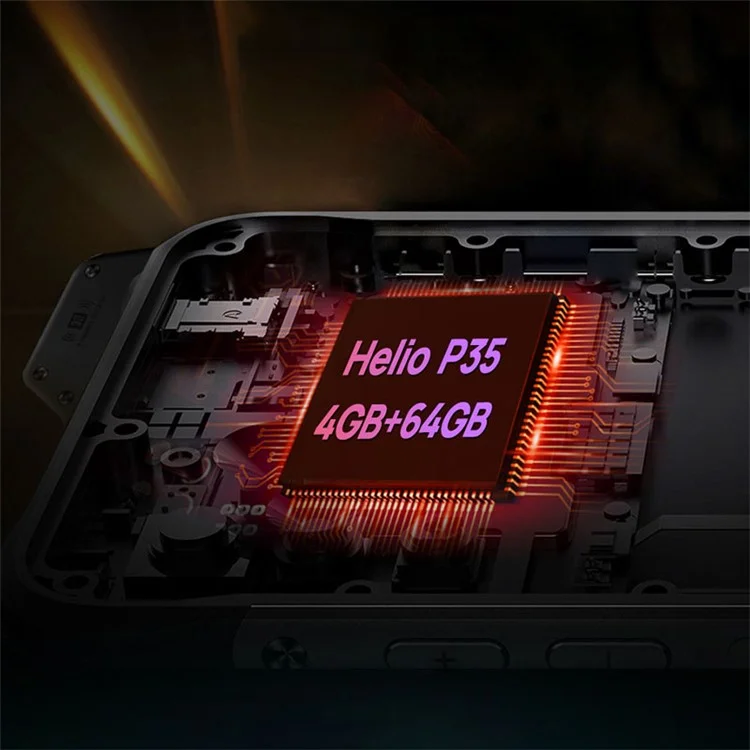 UNIWA W888 6.3-inch 4G Smartphone 4+64GB IP68 Waterproof Phone HD+ IPS Intercom Mobile Phone - Orange  /  UK Plug