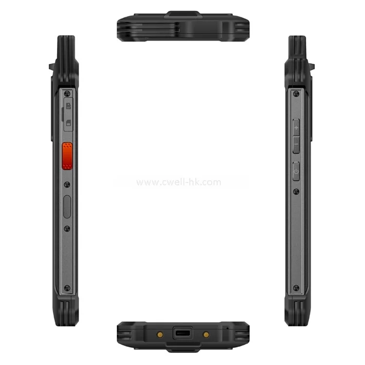 Телефон UNIWA W888 с экраном 6,3 дюйма, 4+64 ГБ, IP68, защищенный от воды, 4G-смартфон с FHD+ IPS, переговорным устройством - оранжевый / штекер для США