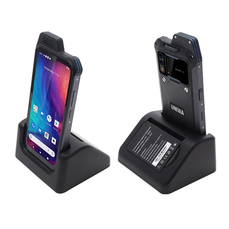 Телефон UNIWA W888 с экраном 6,3 дюйма, 4+64 ГБ, IP68, защищенный от воды, 4G-смартфон с FHD+ IPS, переговорным устройством - оранжевый / штекер для США