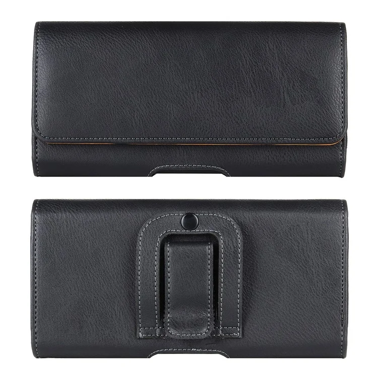 17.2 X 7.6 X 2cm Universal Leather Phone Pouch with Belt Clip, Magnetic Closure Waist Phone Bag
