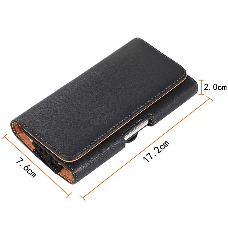 17.2 X 7.6 X 2cm Universal Leather Phone Pouch with Belt Clip, Magnetic Closure Waist Phone Bag