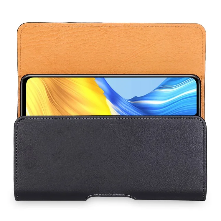 17.2 X 7.6 X 2cm Universal Leather Phone Pouch with Belt Clip, Magnetic Closure Waist Phone Bag