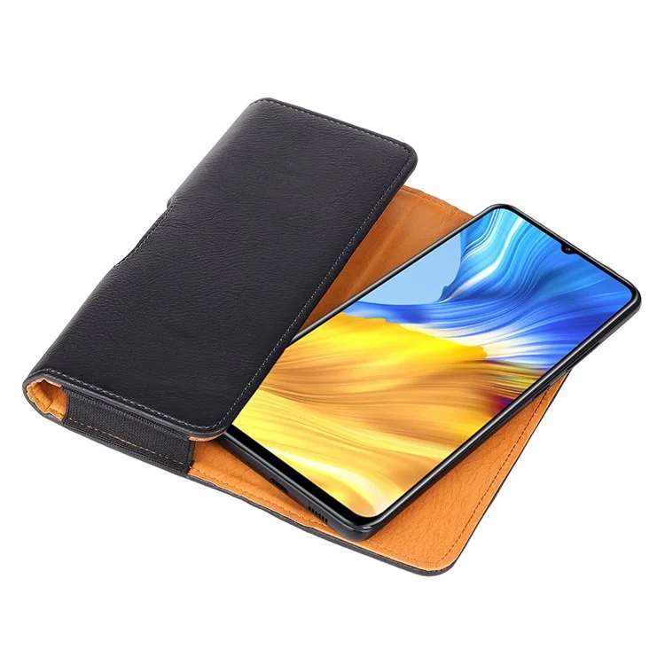 17.2 X 7.6 X 2cm Universal Leather Phone Pouch with Belt Clip, Magnetic Closure Waist Phone Bag