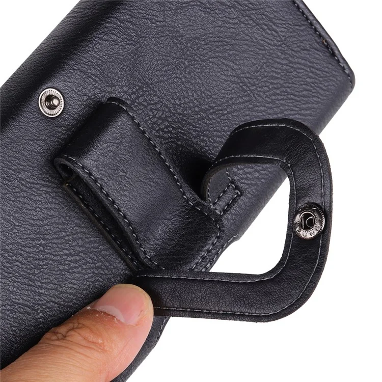 17.2 X 7.6 X 2cm Universal Leather Phone Pouch with Belt Clip, Magnetic Closure Waist Phone Bag