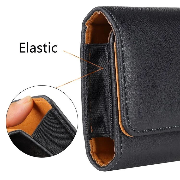 17.2 X 7.6 X 2cm Universal Leather Phone Pouch with Belt Clip, Magnetic Closure Waist Phone Bag