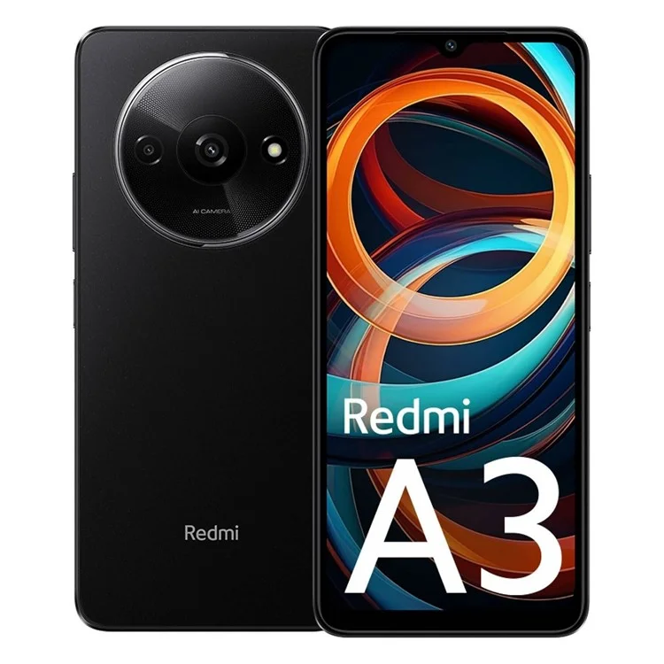 XIAOMI Redmi A3 Versión Smartphone 3GB+64GB 6.71 Pulgadas IPS Helio G36 Side Fingerprint 5000mah - Negro