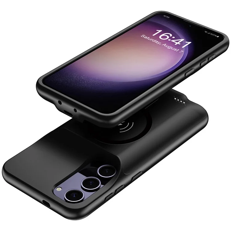 For Samsung Galaxy S23+ Phone Extended Battery TPU+ABS 10000mAh Charging Case Compatible with MagSafe