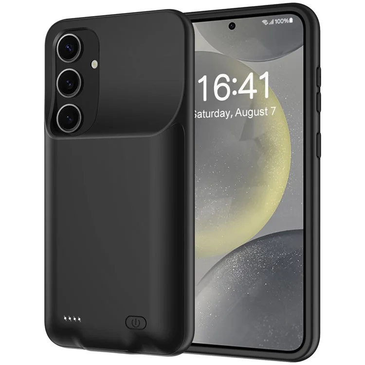 For Samsung Galaxy S24+ 10000mAh Extended Battery TPU Edge Cellphone Back Charging Case