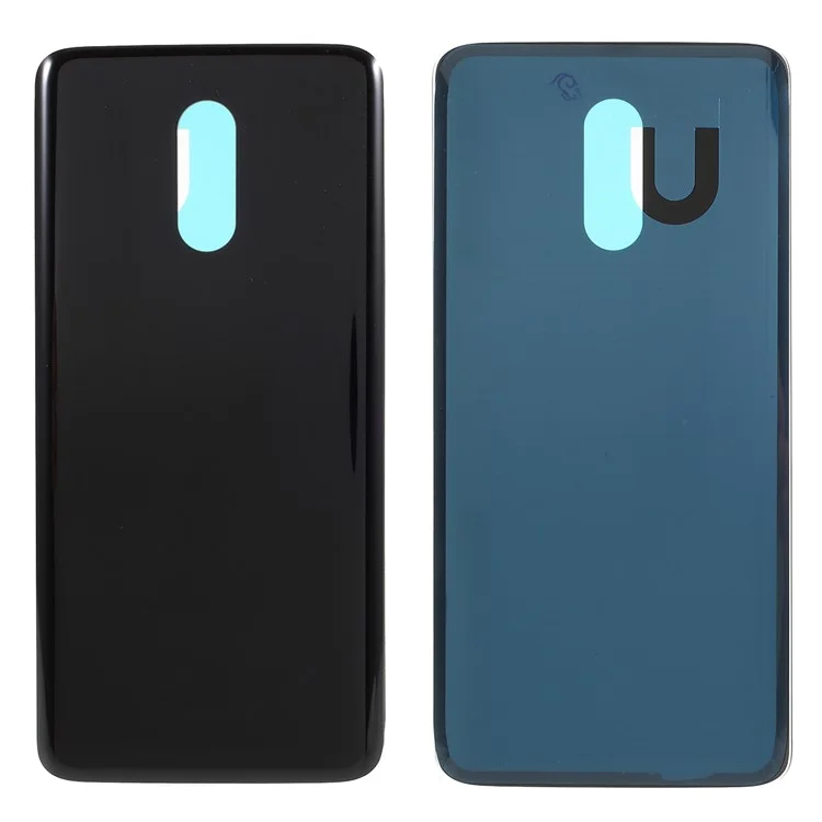 Para OnePlus 7 Cubierta de la Carcasa de la Batería Con Parte de Reemplazo de Pegatinas Adhesivas - Negro