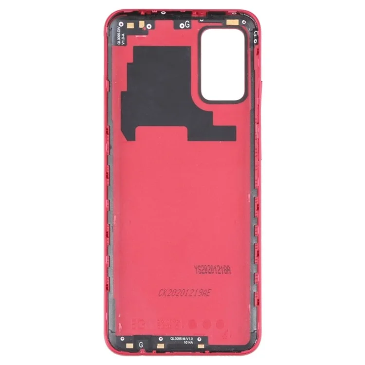 Pour Samsung Galaxy A02s (164,2 x 75,9 x 9,1 mm) A025 Pièce de rechange pour boîtier de batterie arrière OEM - Rouge