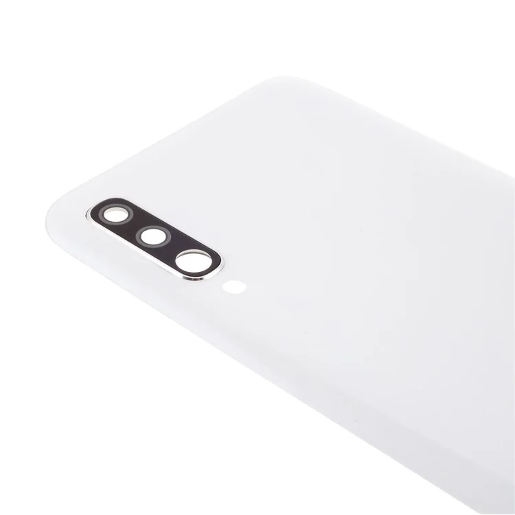 Back Battery Housing with Camera Ring Lens Cover Part (without Logo) for Samsung Galaxy A50 - White