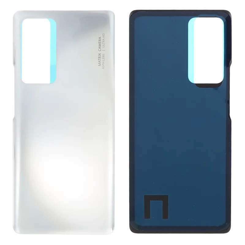 Back Battery Cover Rear Door Housing Case Replacement for Honor V40 5G - Titanium Silver