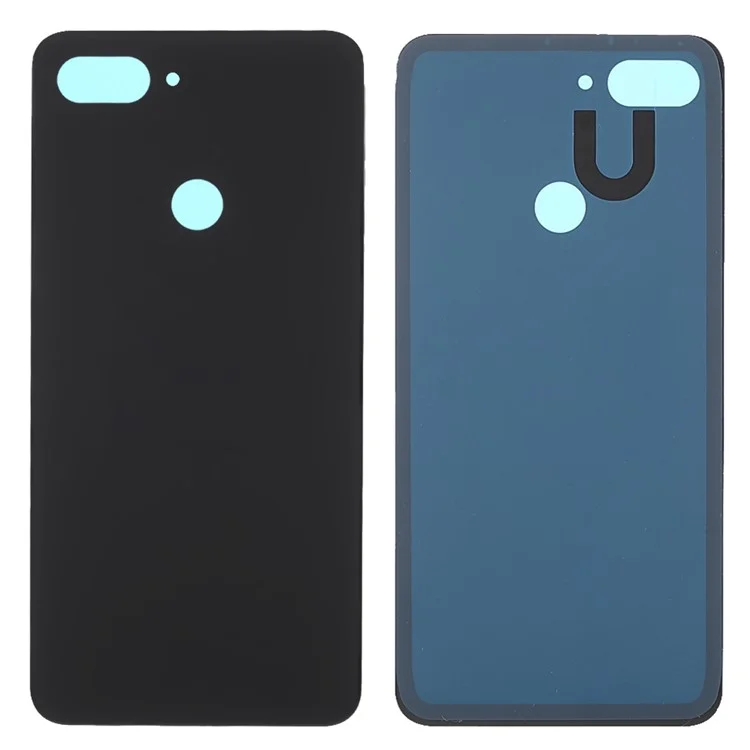 Задняя крышка батарейного отсека Замена корпуса двери (без логотипа) для Xiaomi Mi 8 Lite - Черный