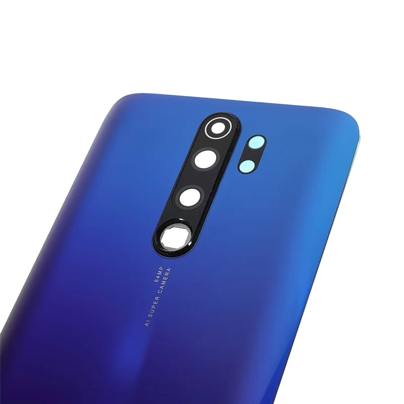 For Xiaomi Redmi Note 8 Pro Battery Housing Back Cover with Camera Ring Lens Cover Replacement (without Logo) - Blue