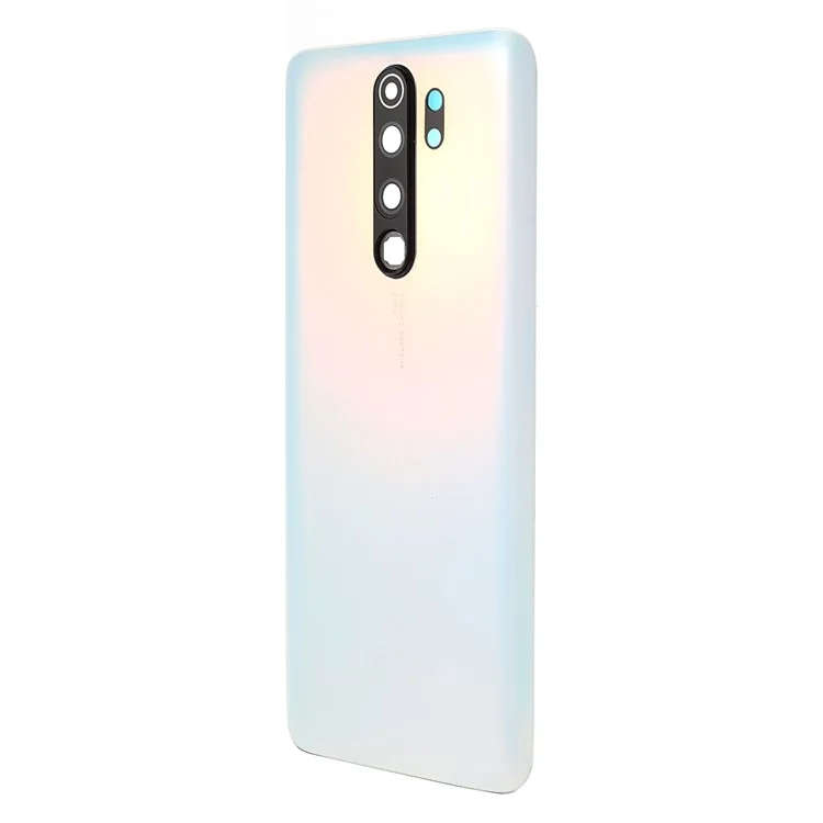Für Xiaomi Redmi Note 8 Pro Batteriegehäuse Rückabdeckung mit Kameraringlinsenabdeckung Ersatz (ohne Logo) - Weiß