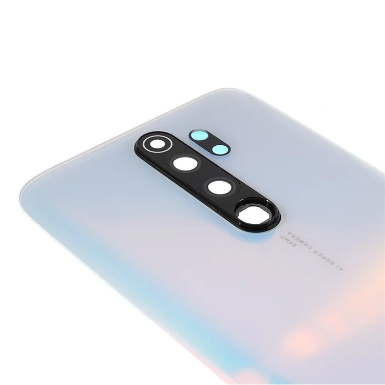 Für Xiaomi Redmi Note 8 Pro Batteriegehäuse Rückabdeckung mit Kameraringlinsenabdeckung Ersatz (ohne Logo) - Weiß