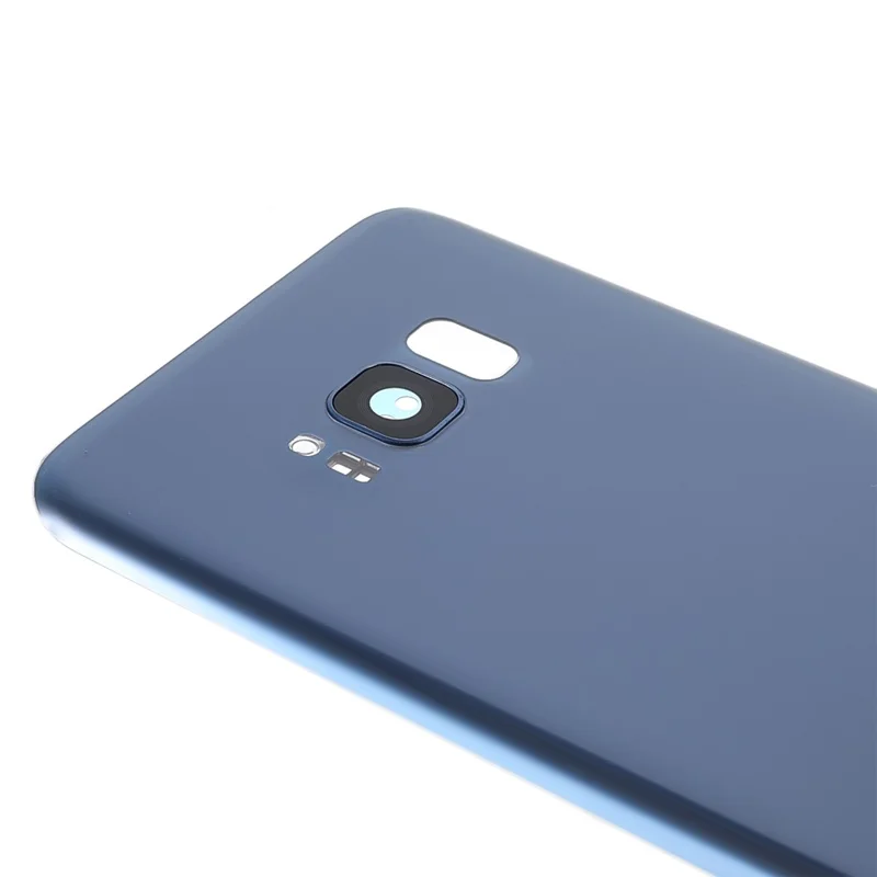 Battery Housing Back Cover with Camera Ring Lens Cover Replacement (without Logo) for Samsung Galaxy S8+ - Blue