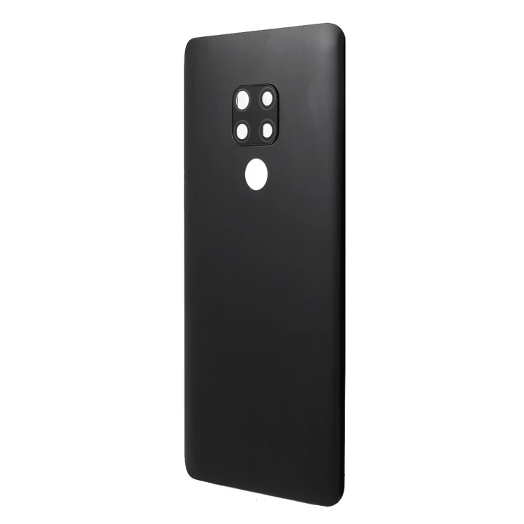 Per Huawei Mate 20 Copertina di Copertina Della Porta Della Porta Della Batteria Della Batteria Con Copertura Per Anelli Della Fotocamera (senza Logo) - Nero