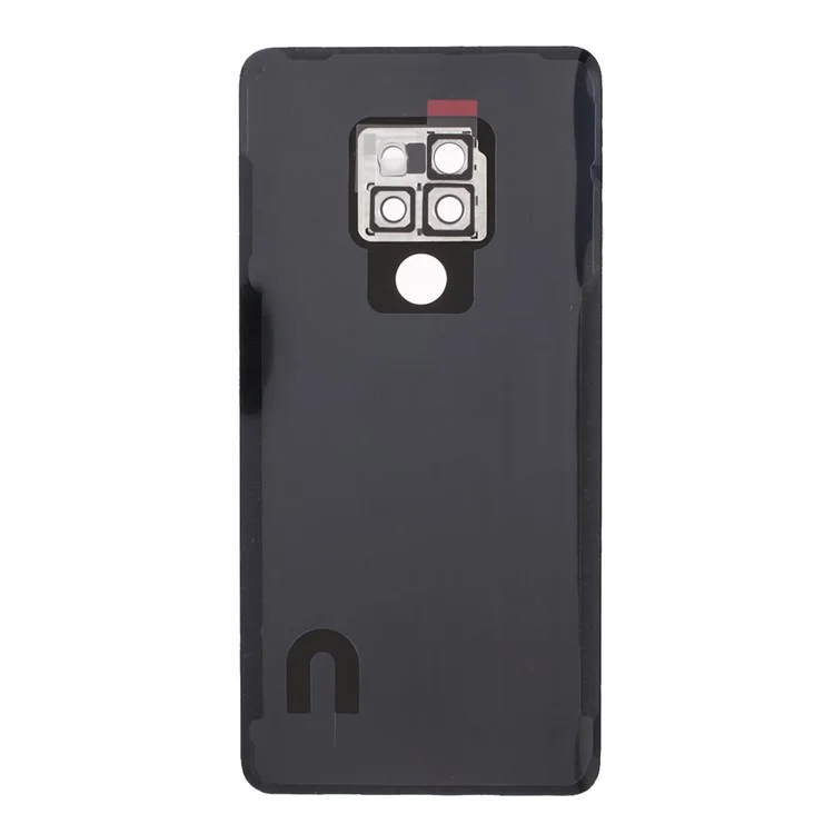 Per Huawei Mate 20 Copertina di Copertina Della Porta Della Porta Della Batteria Della Batteria Con Copertura Per Anelli Della Fotocamera (senza Logo) - Nero