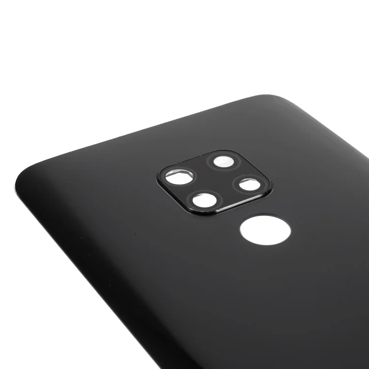 Per Huawei Mate 20 Copertina di Copertina Della Porta Della Porta Della Batteria Della Batteria Con Copertura Per Anelli Della Fotocamera (senza Logo) - Nero