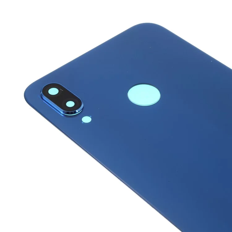 Battery Housing Back Cover with Camera Ring Lens Cover Replacement (without Logo) for Huawei P20 Lite (2018) - Blue