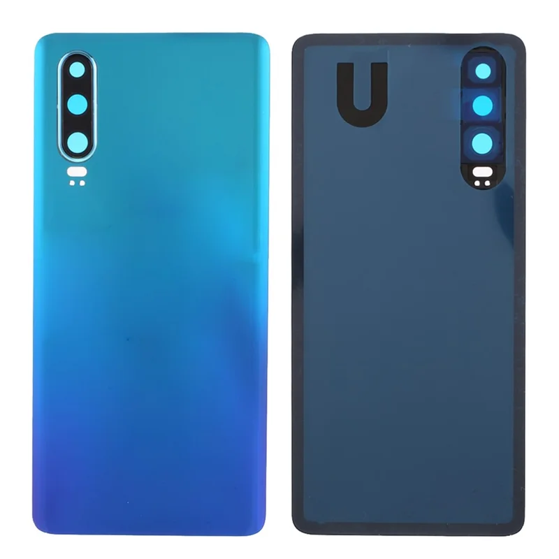 Battery Back Cover Rear Housing with Camera Lens Cover Part (without Logo) for 	Huawei P30 - Blue