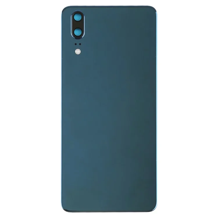 Для Huawei P20 Задняя крышка батареи корпус с кольцом камеры Чехол запасной части (без логотипа) - Синий