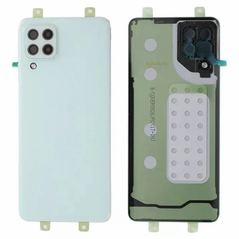 For Samsung Galaxy A22 4G (EU Version) A225 OEM Battery Housing with Adhesive Sticker+Camera Lens Cover - Green
