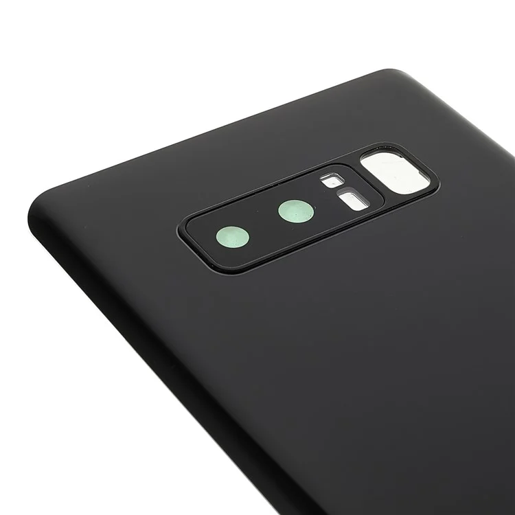 Cubierta de la Carcasa de la Batería Trasera con Anillo de la Cámara y Tapa de la Lente (sin Logotipo) para Samsung Galaxy Note 8 N950 - Negro